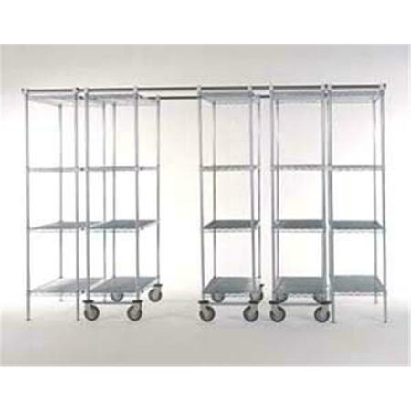 NEXEL Stainless Steel Space-Trac Shelving System- 76 x 18 in. STM748S